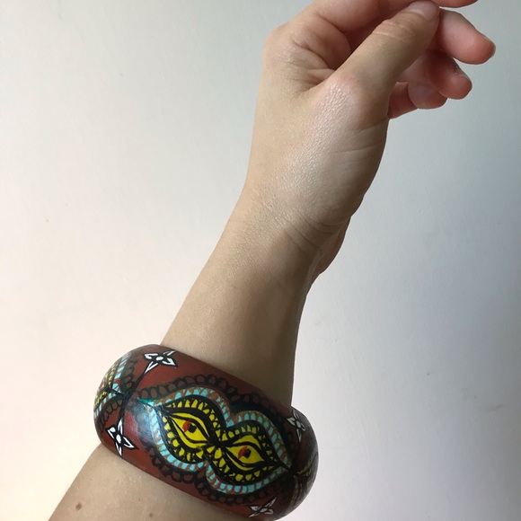 Colorful Paisley Patterned Bracelets Set - Picture 4 of 8